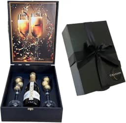 Kit Espumante Chandon 750ml Presente 2 Taças Ferrero Rocher