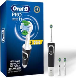 Oral-B Escova de Dente Elétrica PRO Series 1, Cabeça Redonda, Preta