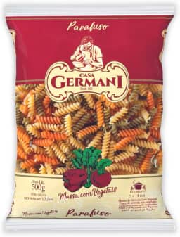 Germani Alimentos Macarrão Parafuso Com Vegetais Casa Germani 500G Massa Parafuso De Sêmola Com Vegetais Pasta Fusilli Tre Verdure Vermelho Delícia Saborosa E Colorida Receita Caseira Desde 1892