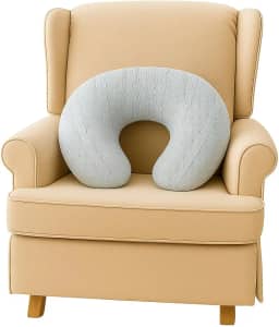 Almofada Para Amamentação Em Tricot Macia Confortável Apoio Ergonômico Para Amamentar Bebê (Areia)