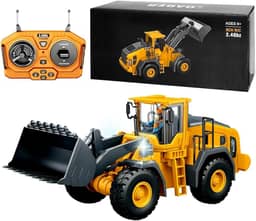 Super Trator Pá Carregadeira Controle Remoto 9 Canais Recarregável Brinquedo Infantil