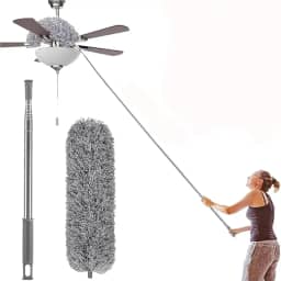 Espanador Telescópico de Microfibra, Extensível até 2,80 Metros, para Teto e Persianas