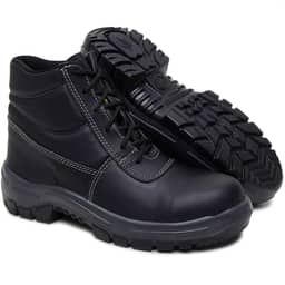 Bota Botina Segurança Eletricista Leve De Microfibra Preta