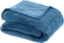 Cobertor, Manta, Toque de seda, 180x220cm, 100% Poliester, Toque macio, 250g/m�, Altihaus, Alta durabilidade, Elegante, Conforto t�rmico (Petr�leo)