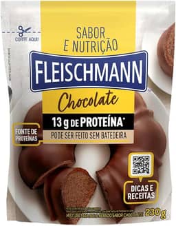 Mistura para Bolo Aerado Chocolate Fleischmann Sabor e Nutrição Sachê 230g