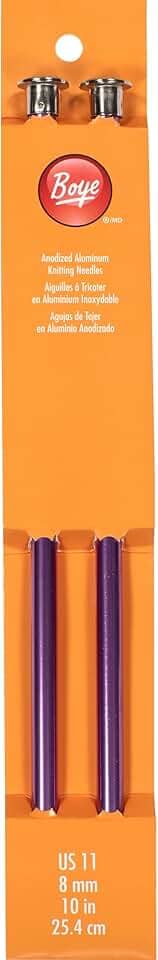 Simplicity Creative Group, Inc Agulhas de tricô de ponta única de alumínio tamanho 11 de 25 cm, Azul bebê