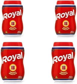 Kit Com 04 Potes Fermento Em Pó Royal Quimico 250G