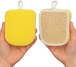 Bucha Vegetal Organica Esponja De Banho Macia Dupla Camada Fibra Vegetal e Espuma Esponja Para Banho Corporal Relaxante