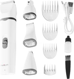 Kit Máquina De Tosa Pets Gato Cachorro Tosador Profissional, Kit de aparador de pelos para animais de estimação 4 em 1, sem fio e recarregável para cães e gatos