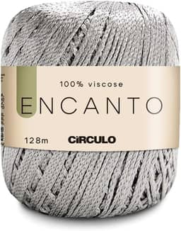 Linha Fio Encanto Prata Alumínio Para croche/trico 128m Circulo 10