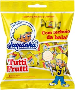 1 Pacote De Pirulito Bola Tutti Frutti Juquinha - 550g