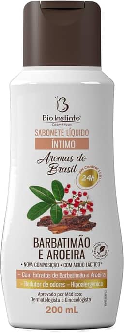 Sabonete Líquido Íntimo Barbatimão e Aroeira 200ml Bio Instinto
