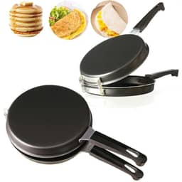 Omeleteira Frigideira Antiaderente Panquequeira Dupla Sanduicheira Alumínio 18 Cm