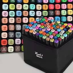 Marcadores de ponta dupla de álcool de 80 cores, canetas marcadoras de arte com porta-canetas, conjunto de marcadores permanentes de esboço para crianças, adultos, colorir, pintar, esboçar, (80)