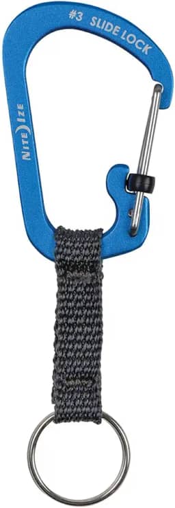 Nite Ize Chaveiro Mosquetão SlideLock CSLAW3-03-R6, azul