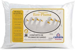 Kit Travesseiro Penas Plumas Ganso Percal 400 Fios Antialérgico 70cm x 50cm (01)