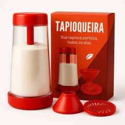 Tapioqueira Polvilhador para Tapioca – Peneira Manual para Farinha e Goma – Ideal para Tapioca, Panquecas e Receitas Saudáveis Armazena Farinha Goma de Tapioca- Linha Premium