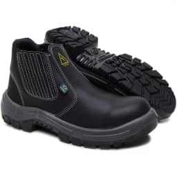 Bota Botina Segurança Couro Proteção Eletricista Leve Ca Epi