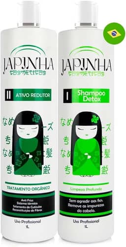 Japinha Progressiva Orgânica - Sem Amônia, Alisamento Orgânico, Sem Químicos, Para Todos os Tipos de Cabelos - 1L cada embalagem