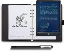 Conjunto de Escrita com Caneta Digital para Notebook Inclui Smartpen Caderno Couro PU A5 Tableta Reutilizável Papel B5 B