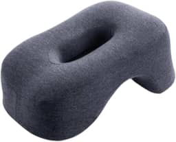 Travesseiro de dormir para escritório, travesseiro de dormir de bruços, confortável, multifuncional, portátil, para escritório, para biblioteca, Cinza Escuro