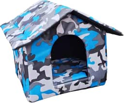 Abrigo para gatos vadios de inverno, cama para caverna de gatos, cortina à prova de vento, versátil, casa para gatinhos, filhotes para quintal, 40x35x40cm