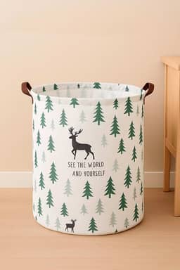 Cesto de roupa suja organizador dobravel GRANDE 40L Cervo