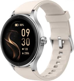 Bettdow SmartWatch, Relogio Smartwatch Feminino, 1.27" Ecrã tátil, à prova d'água IP68, 100+ Modos Esportivos, chamada Bluetooth, Compatível com Android iOS, voz por IA (Bege)