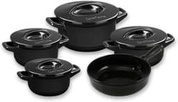 Ceraflame Conjunto Panelas de Cerâmica Duo+ Smart 5 Peças Preto