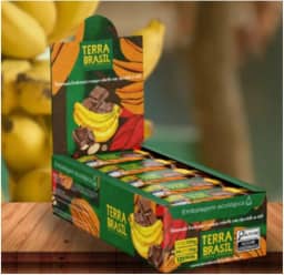 Bananinha Com Cobertura Chocolate Terrra Brasil- Cx 24un/30g