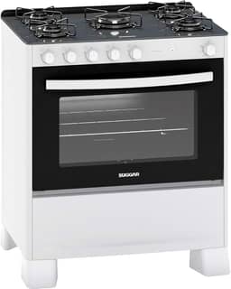 SUGGAR FOGÃO NEO COOK BRANCO MESA DE VIDRO 5 BOCAS ACENDIMENTO AUTOMÁTICO FGV510BR