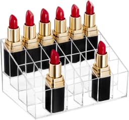 Organizador Porta Batom em Acrilico Com 24 Divisórias em Acrílico