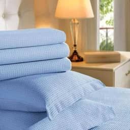 Colcha Cobre Leito de Cama Lisa Piquet 100% Algodão Luxo (Azul Claro, Queen)