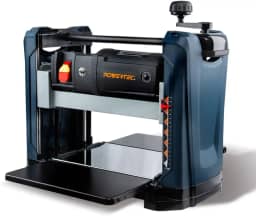 POWERTEC Plaina de espessura de bancada PL1252V 15 Amp com 2 lâminas para marcenaria | 31 cm portátil