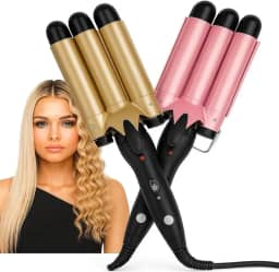 Modelador De Cachos Automático Bivolt Cerâmica Nano Tecnologia 180°C E 210°C - Triondas Profissional Brilho E Proteção Capilar