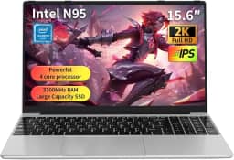 Laptop para jogos de 15,6 polegadas FHD, Intel N95 Turbo Boost 3,4 GHz, DDR4 de 16 GB + SSD de 512 GB, teclado RGB retroiluminado e desbloqueio de impressão digital, laptop Windows 11 Pro