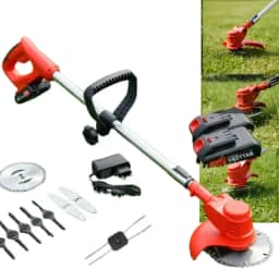 Roçadeira a Bateria, 48V, 2 Baterias e Acessórios Inc. Sem Fio, Ferramenta de Corte e Poda de Árvores e Ramas, Roçadeira Automática-Knakasaki