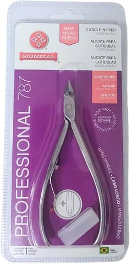 Alicate Cuticula 787 Cabo Longo Professional Inox Mundial