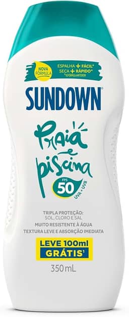 Sundown Protetor Solar Corporal Loção FPS 50, Pague 250ml e Leve 350ml