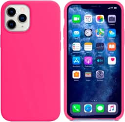 Capinha Colorida Compatível Com iPhone 11 Pro Max Vermelha ,Preta, Laranja, Amarela, Azul, Rosa, Pink, Branca, Lilás, Marrom, Verde, Roxo, Case Slim Flexível Aveludada Com 3 Camadas De Proteção PREMIUM ONYK (ROSA PINK)