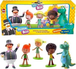 Kit 5 Bonecos Mundo Bita Vinil Brinquedos Articulados