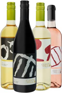 Kit 4 Vinhos Chilenos Pinot Noir Rosé Carmenere Sauvignon Blanc e Branco Suave Cuentos del Fuego