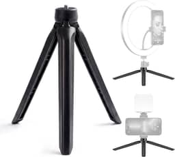 Mini Tripé de Mesa Portátil e Grip de Mão Estabilizador, Suporte para Luz De LED, Para Gravar Video Fotografia E Vídeo, Compatível com Gimbals de Celular, Câmeras de Ação e Suportes de Smartphone