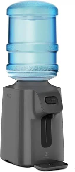 Electrolux Bebedouro bancada mesa de Água Gelada Fria e Natural Motor Compressor galão 10l ou 20l abertura perfurador de lacre garrafão cinza grafite BC01X 220V