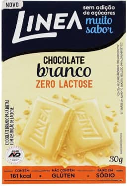 Chocolate Individual Branco Zero Lactose Linea 1 Unidade de 30g