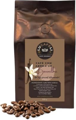 CAFÉ GOURMET AROMATIZADO 100% ARÁBICA - BAUNILHA - EM GRÃOS - 250g