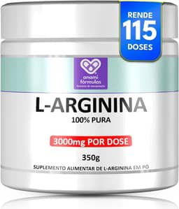 Arginina Em Pó 100% Pura | 350g 115 Doses - Ativo Importado