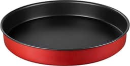 Forma Redonda Rochedo Bolo Perfeito 30cm, Vermelha, Revestimento Antiaderente, Fácil de Desenformar, Cozimento Uniforme, Não Gruda e Livre de PFOA