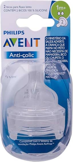 Bico Mamadeira Clássica Número 2, Philips Avent, Transparente, Tamanho 2
