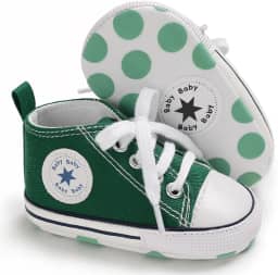 KKIIDDSS Unisex Baby Girls Boys Canvas High-top Shoes, Newborn Infant Anti-Slip Soft Sole Frist Walking Breathable Sneakers